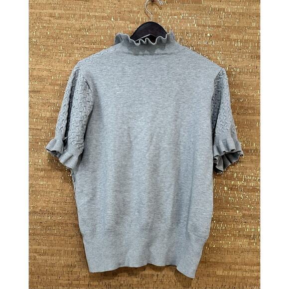 Ontwelfch Gray Sweatshirt Short Sleeves Size 2X Embelishments - Picture 2 of 7